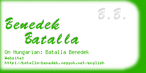 benedek batalla business card